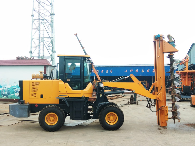 铲车式打桩机